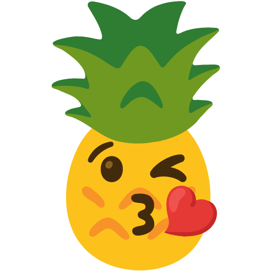 kissing heart pineapple