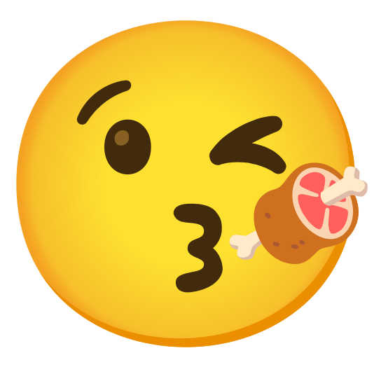 kissing heart meat on bone