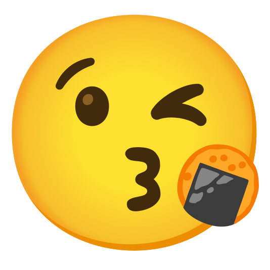 kissing heart rice cracker