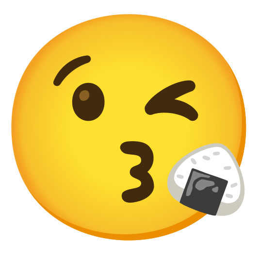 kissing heart rice ball