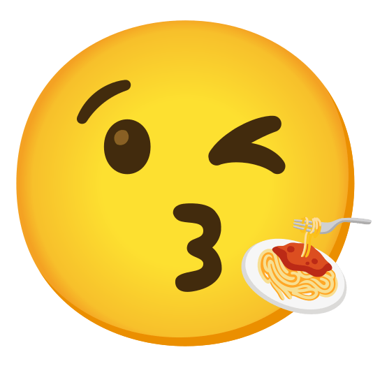 kissing heart spaghetti