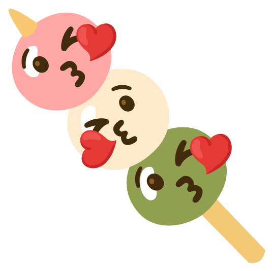kissing heart dango