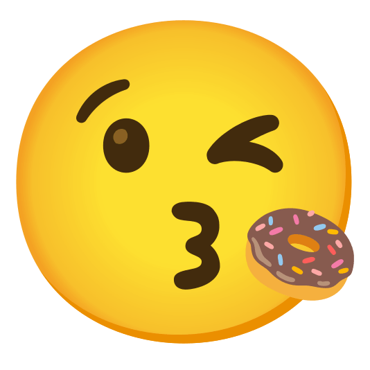 kissing heart doughnut