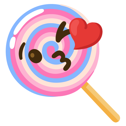 kissing heart lollipop