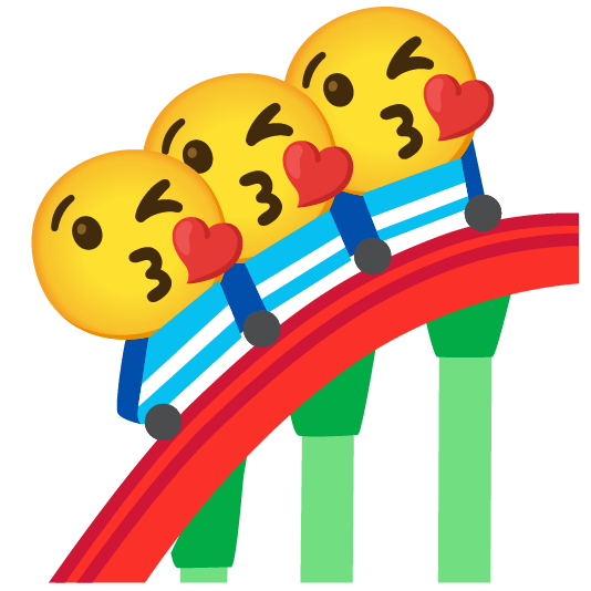 kissing heart roller coaster