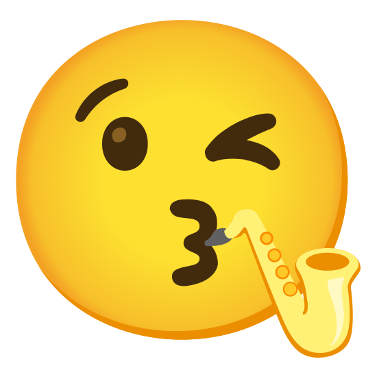 kissing heart saxophone