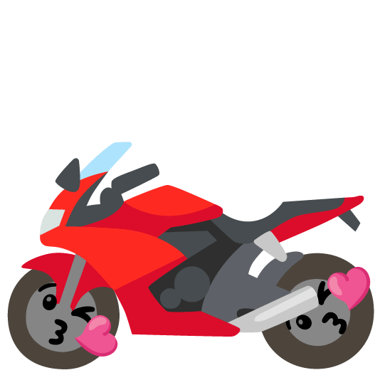 kissing heart racing motorcycle