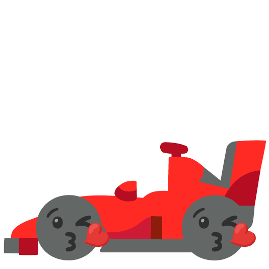 kissing heart racing car