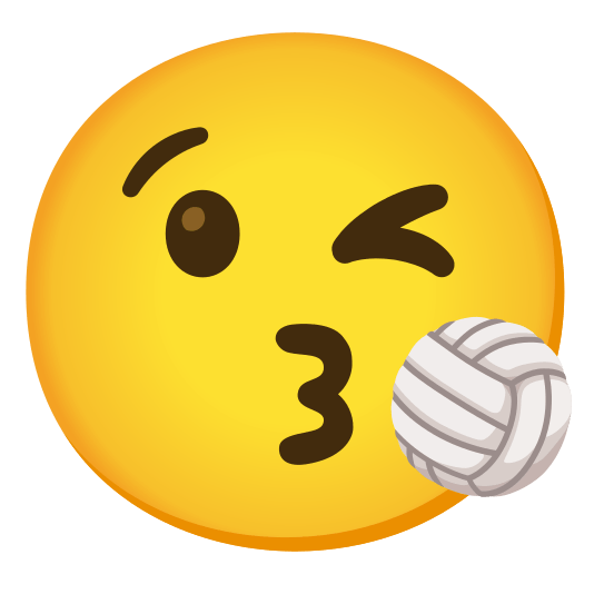 kissing heart volleyball