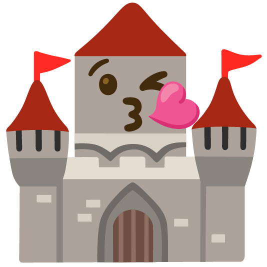 kissing heart european castle