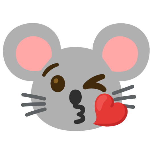 kissing heart mouse