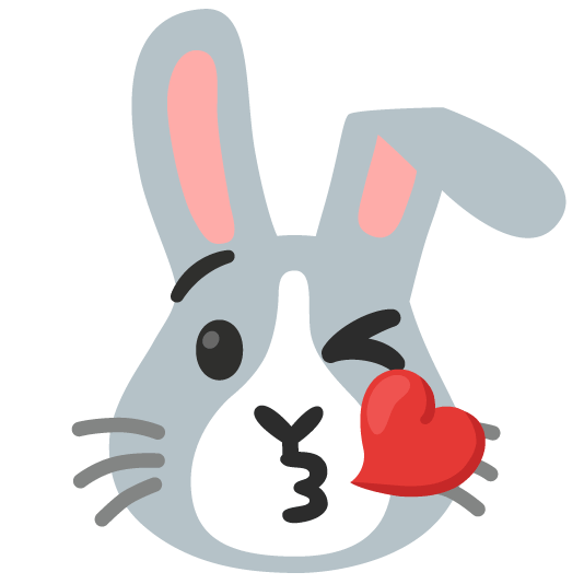 kissing heart rabbit