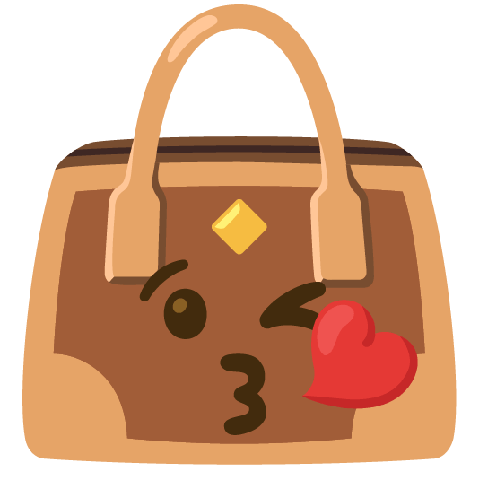 kissing heart handbag