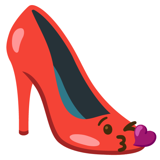 kissing heart high heel