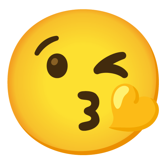 kissing heart yellow heart