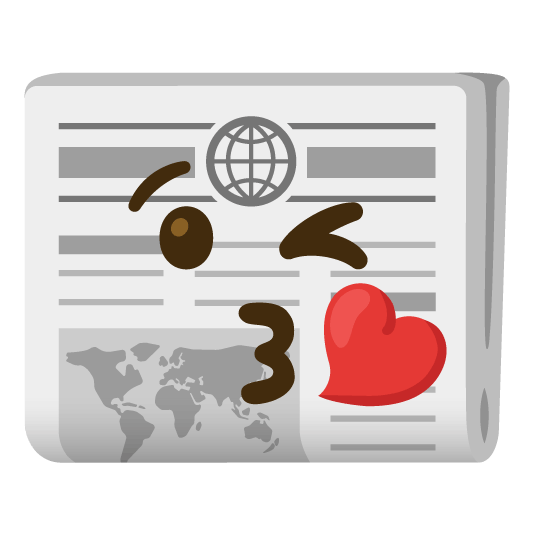 kissing heart newspaper