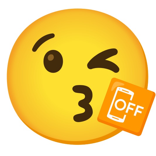 kissing heart mobile phone off