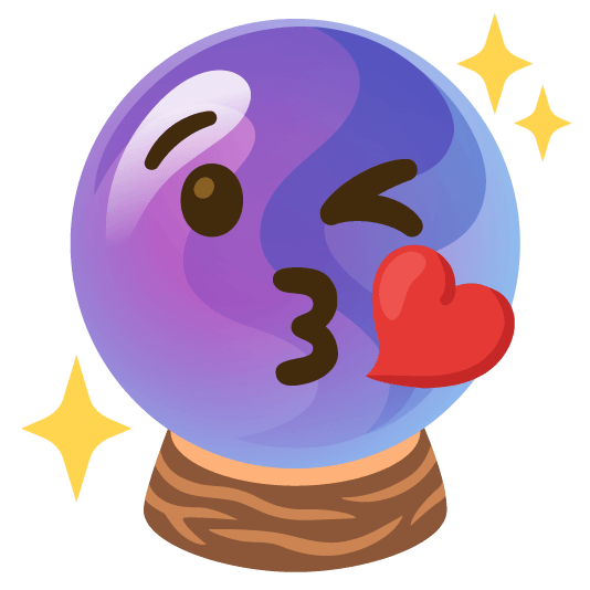 kissing heart crystal ball