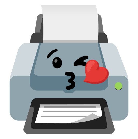 kissing heart printer
