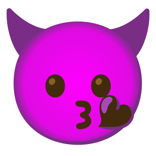 kissing heart smiling imp