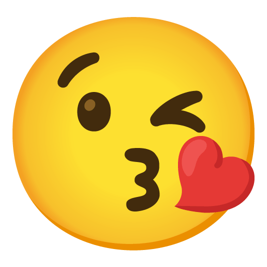 kissing heart wink