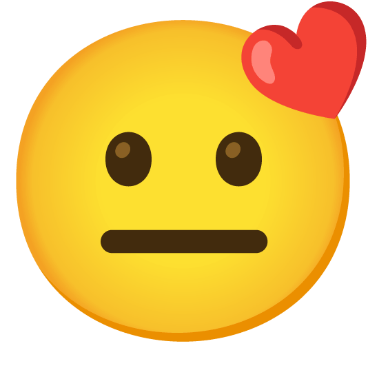 kissing heart neutral face