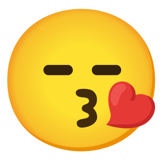 kissing heart expressionless