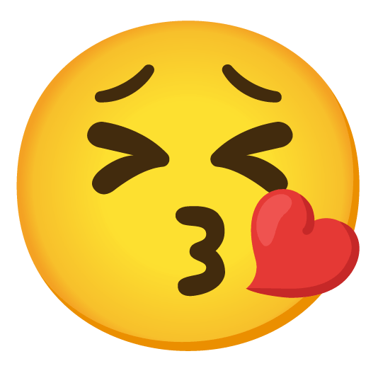 kissing heart tired face