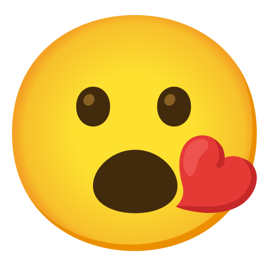 kissing heart open mouth