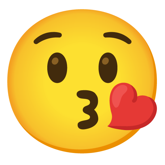 kissing heart astonished