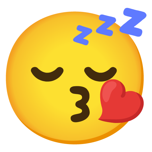kissing heart sleeping