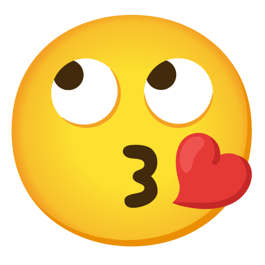 kissing heart face with rolling eyes