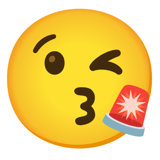 kissing heart rotating light