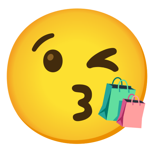 kissing heart shopping bags