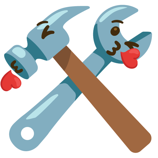 kissing heart hammer and wrench