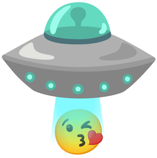 kissing heart flying saucer