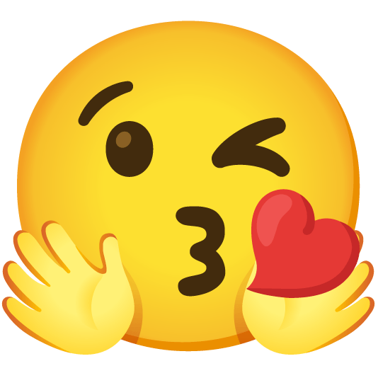 kissing heart hugging face