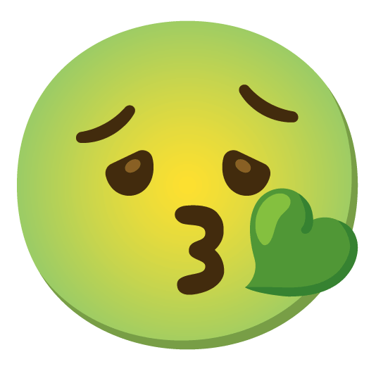 kissing heart nauseated face