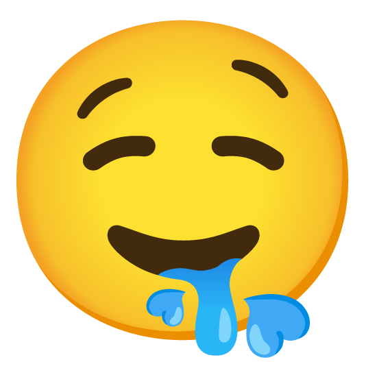 kissing heart drooling face