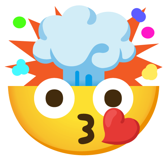 kissing heart exploding head