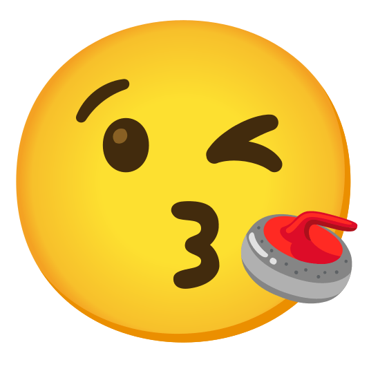 kissing heart curling stone