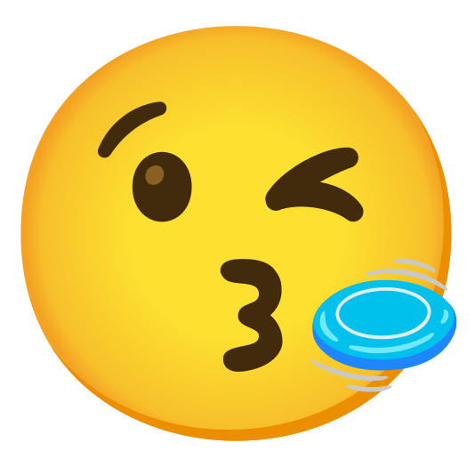 kissing heart flying disc