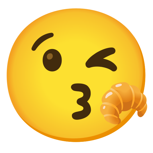 kissing heart croissant