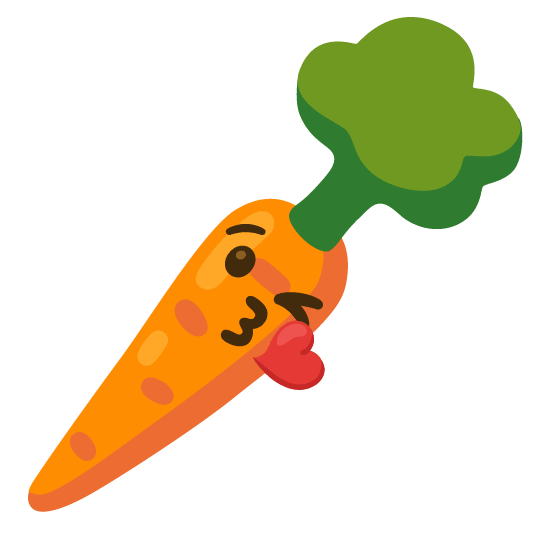 kissing heart carrot