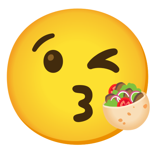 kissing heart stuffed flatbread