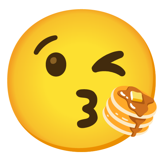 kissing heart pancakes