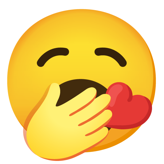 kissing heart yawning face
