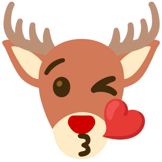 kissing heart deer