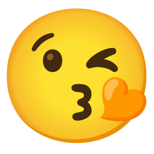 kissing heart orange heart