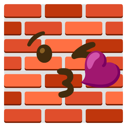 kissing heart bricks